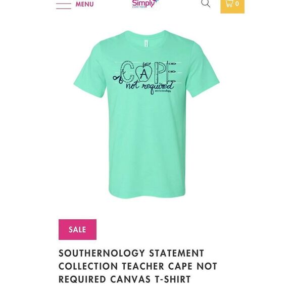 Southernology ‘Cape Not Required’ Teacher Graphic Short Sleeve Tee - Picture 6 of 7